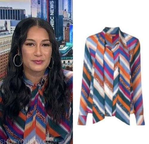 NBC News Daily: September 2022 Morgan Radford's Multicolor Chevron ...