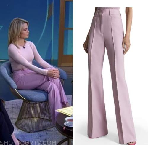 Good Morning America: October 2022 Amy Robach's Purple Trouser Pants ...