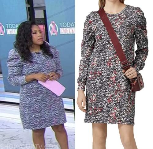 The Today Show: October 2022 Sheinelle Jones's Printed Puff Sleeve ...