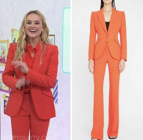 The Today Show: October 2022 Reese Witherspoon's Coral Red Blazer and ...