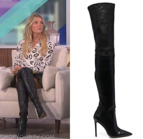 The Talk: October 2022 Amanda Kloots's Black Over-the-Knee Boots | Shop ...