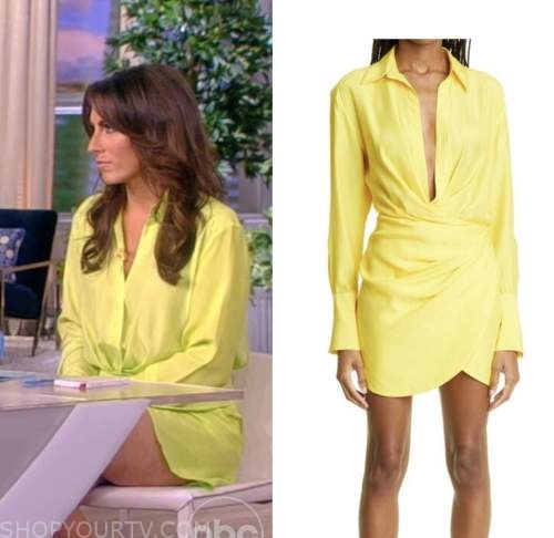 The View: October 2022 Alyssa Farah Griffin's Yellow Mini Shirt Dress ...