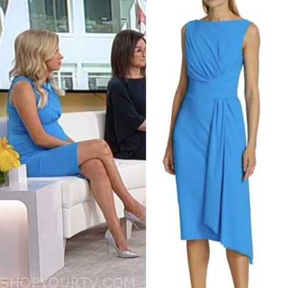 Outnumbered: October 2022 Kayleigh McEnany's Blue Drape Sheath Dress ...