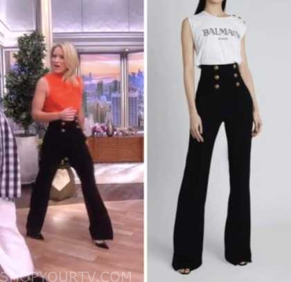 The View: October 2022 Sara Haines's Button Front Pants | Shop Your TV