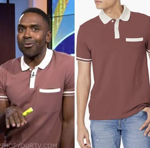 The Today Show: October 2022 Justin Sylvester's Rust Contrast Trim Polo ...