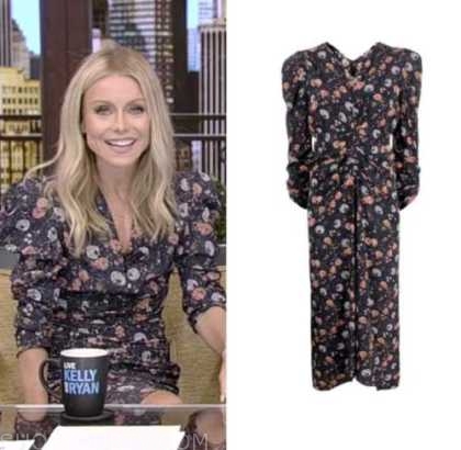 Live with Kelly and Ryan: October 2022 Kelly Ripa's Navy Blue Floral ...