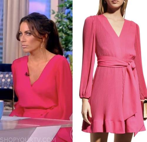 The View: October 2022 Alyssa Farah Griffin's Hot Pink Pleated Sleeve ...