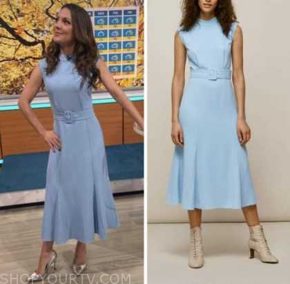 Pale Blue Penny Belted Dress, WHISTLES