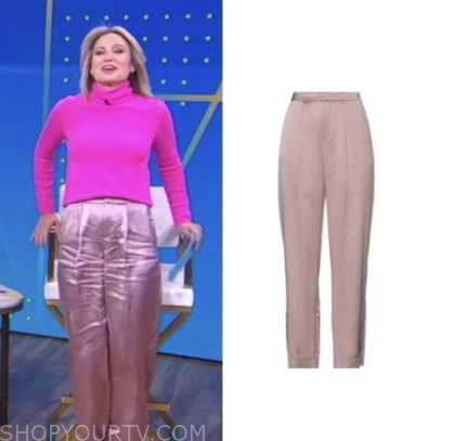 Good Morning America: October 2022 Amy Robach's Pink Satin Pants | Shop ...