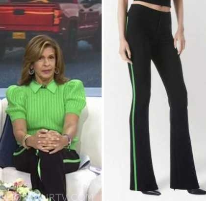 The Today Show: October 2022 Hoda Kotb's Black and Green Side Stripe ...