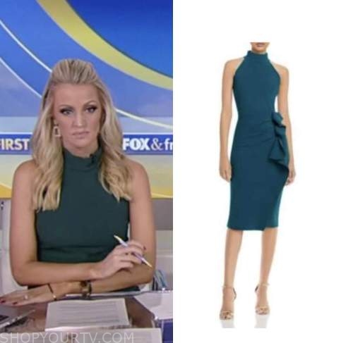 Fox and Friends: October 2022 Carley Shimkus's Green Mock Neck Ruffle ...