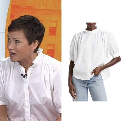 The Today Show: October 2022 Stephanie Gosk's White Puff Sleeve Top ...