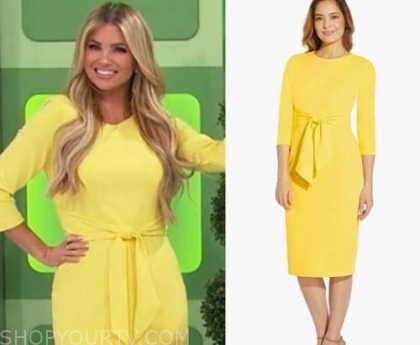 The Price is Right: October 2022 Amber's Yellow Tie Waist Dress | Shop ...