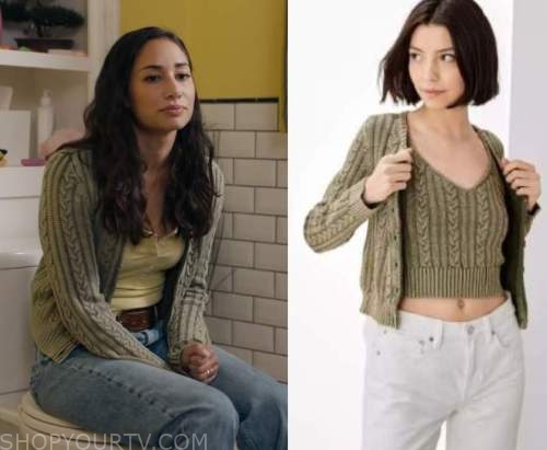 Children Ruin Everything: Season 2 Episode 5 Astrid's Olive Cable Knit ...