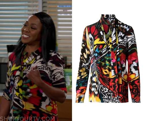 The Neighborhood: Season 5 Episode 5 Tina's Butterfly Blouse | Shop Your TV