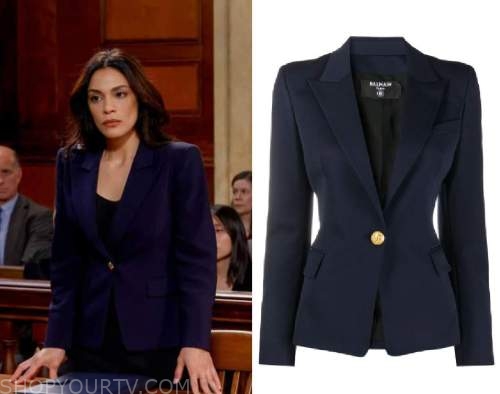 Law and Order: Season 22 Episode 4 Samantha's Navy Blazer | Shop Your TV