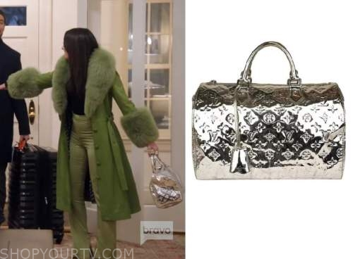 Winter House: Season 2 Episode 1 Paige's Silver LBV Monogrammed Bag ...