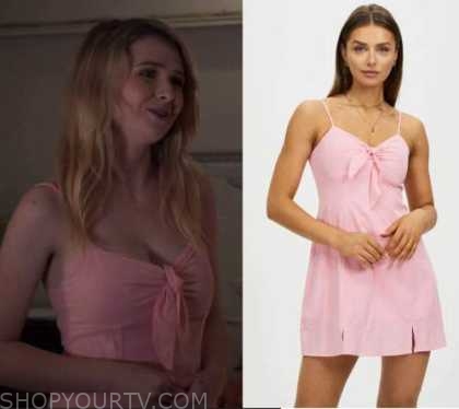 Home and Away: October 2022 Heather's PInk Bow Front Dress | Shop Your TV