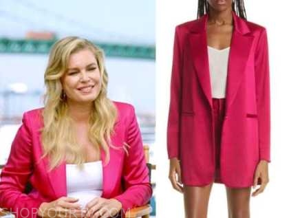 The Real Love Boat: Season 1 Rebecca Romijn's Pink Satin Blazer | Shop ...