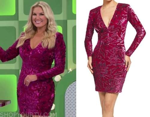 The Price is Right: October 2022 Rachel's Pink Sequin V Neck Dress ...