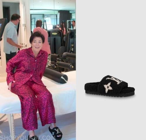 Louis Vuitton Paseo Flat Comfort Mule worn by Kris Jenner as seen