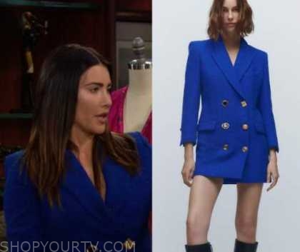 Bold and the Beautiful: October 2022 Steffy's Blue Blazer Dress | Shop ...