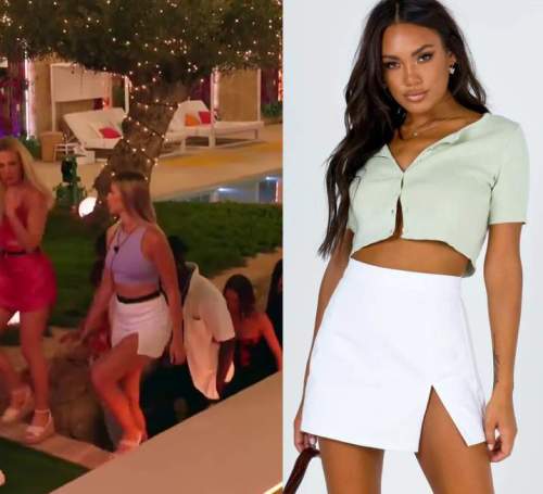 Love Island AU Season 4 Episode 15 Maddy s Slit Mini Skirt