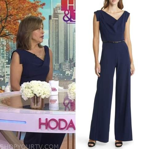 The Today Show: November 2022 Hoda Kotb's Navy Blue Asymmetric Neck ...