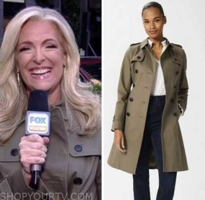 Fox and Friends: November 2022 Janice Dean's Olive Green Trench Coat ...