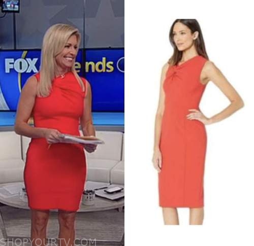 Fox and Friends: November 2022 Ainsley Earhardt's Red Twist Sheath ...