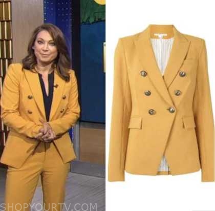 Good Morning America: November 2022 Ginger Zee's Yellow Double Breasted ...