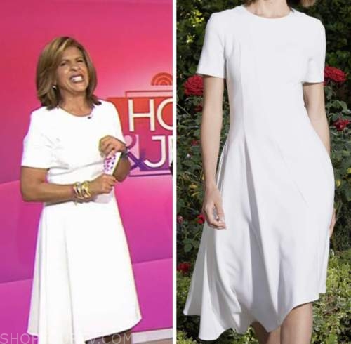 The Today Show: November 2022 Hoda Kotb's White Asymmetric Dress | Shop ...