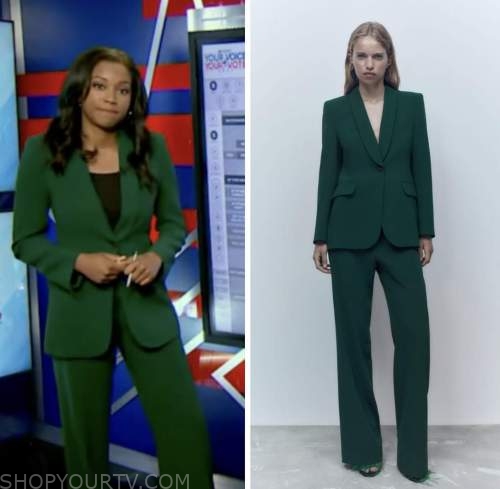 Good Morning America: November 2022 Rachel Scott's Green Blazer and ...