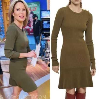 Good Morning America: November 2022 Amy Robach's Olive Green Knit ...