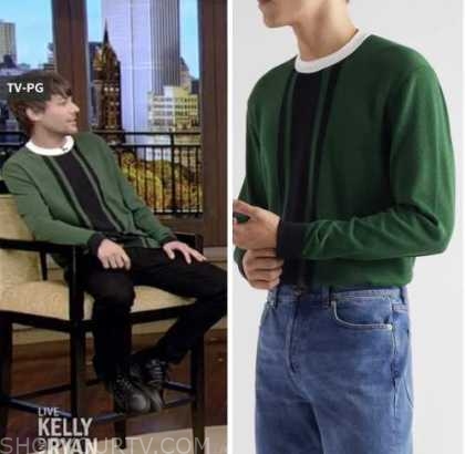 xxkristen Louis Tomlinson Green Crewneck Sweatshirt