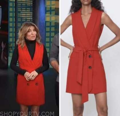 Access Hollywood: November 2022 Kit Hoover's Red Double Breasted Vest ...