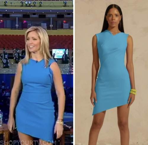 Fox and Friends: November 2022 Ainsley Earhardt's Blue Asymmetric ...