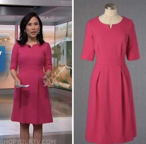 NBC News Daily: November 2022 Vicky Nguyen's Pink Wool Dress | Shop Your TV