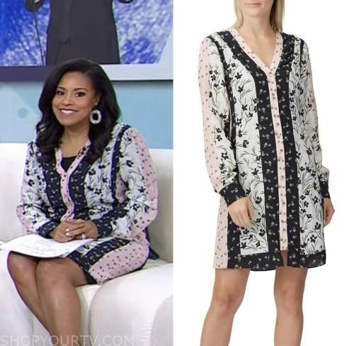 The Today Show: November 2022 Sheinelle Jones's Pink and Black Floral ...