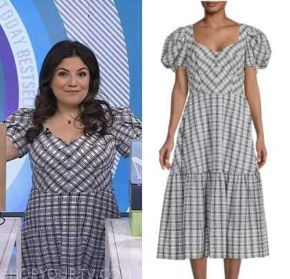 The Today Show: November 2022 Adrianna Barrionuevo Brach's Plaid Midi ...