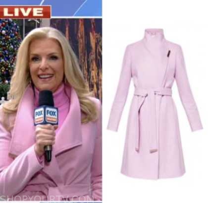 Fox and Friends: November 2022 Janice Dean's Pink Wrap Coat | Shop Your TV