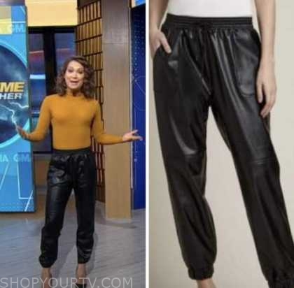 Good Morning America: November 2022 Ginger Zee's Black Drawstring ...