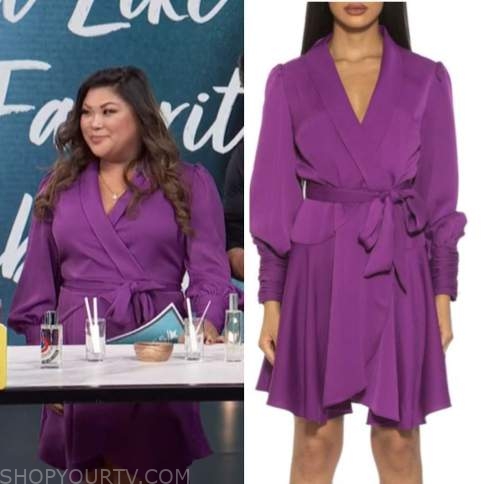 Access Daily: November 2022 Jenn Chan's Purple Wrap Dress | Shop Your TV