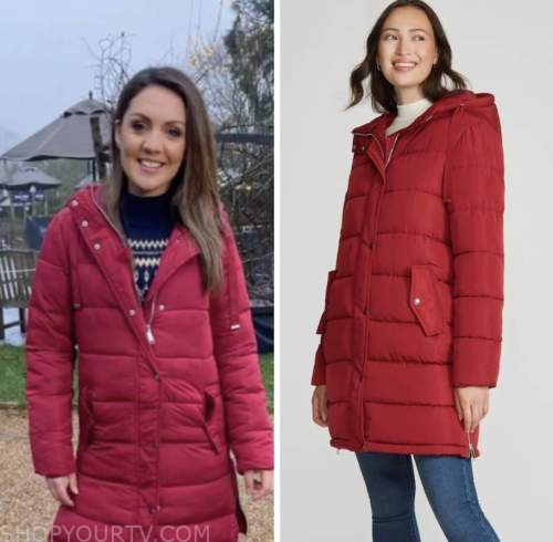 Good Morning Britain: November 2022 Laura Tobin's Red Puffer Down Coat ...