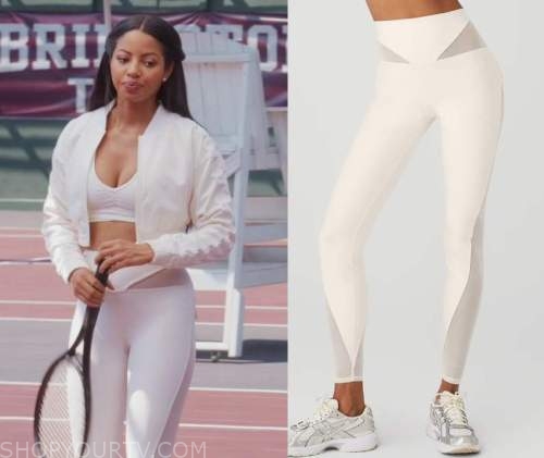 Free People High Rise Ankle Breathe Deeper Leggings worn by Thea Mays  (Camille Hyde) as seen in All American: Homecoming (S02E09)