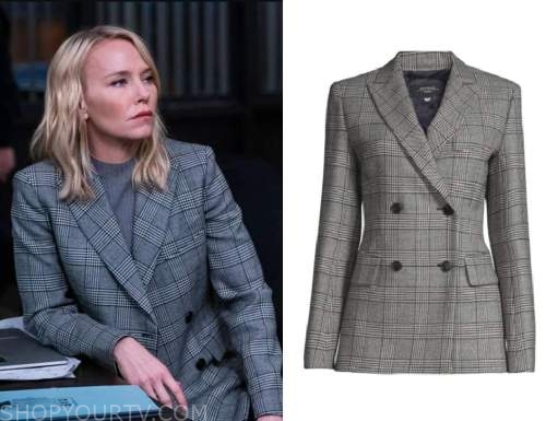 Law and Order SVU: Season 24 Episode 8 Amanda's Grey Check Blazer ...