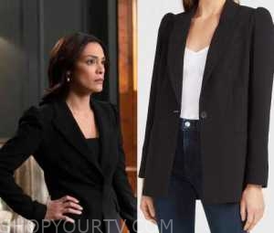 Law and Order: Season 22 Episode 7 Samantha's Black Puff Sleeve Blazer ...