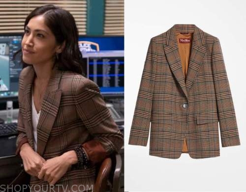 Law and Order: Season 22 Episode 6 Violet's Brown Plaid Blazer | Shop ...