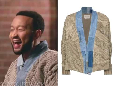 The Voice: Season 22 John's Cable Knit Denim Cardigan | Shop Your TV