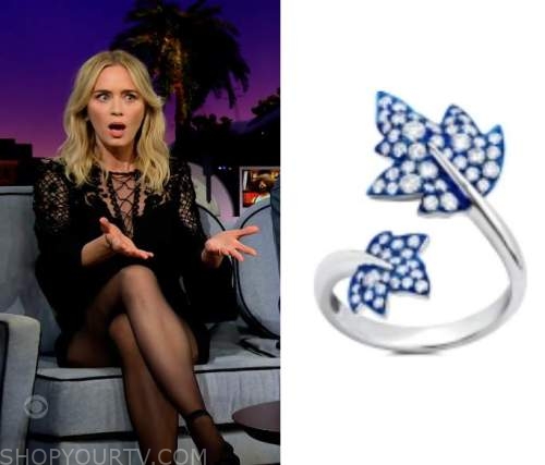 The Late Late Show: November 2022 Emily's Blue Leaf Ring | Shop Your TV